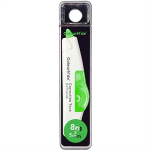 ColourHide® My never-ending* (refillable) correction tape 8m - green - main image